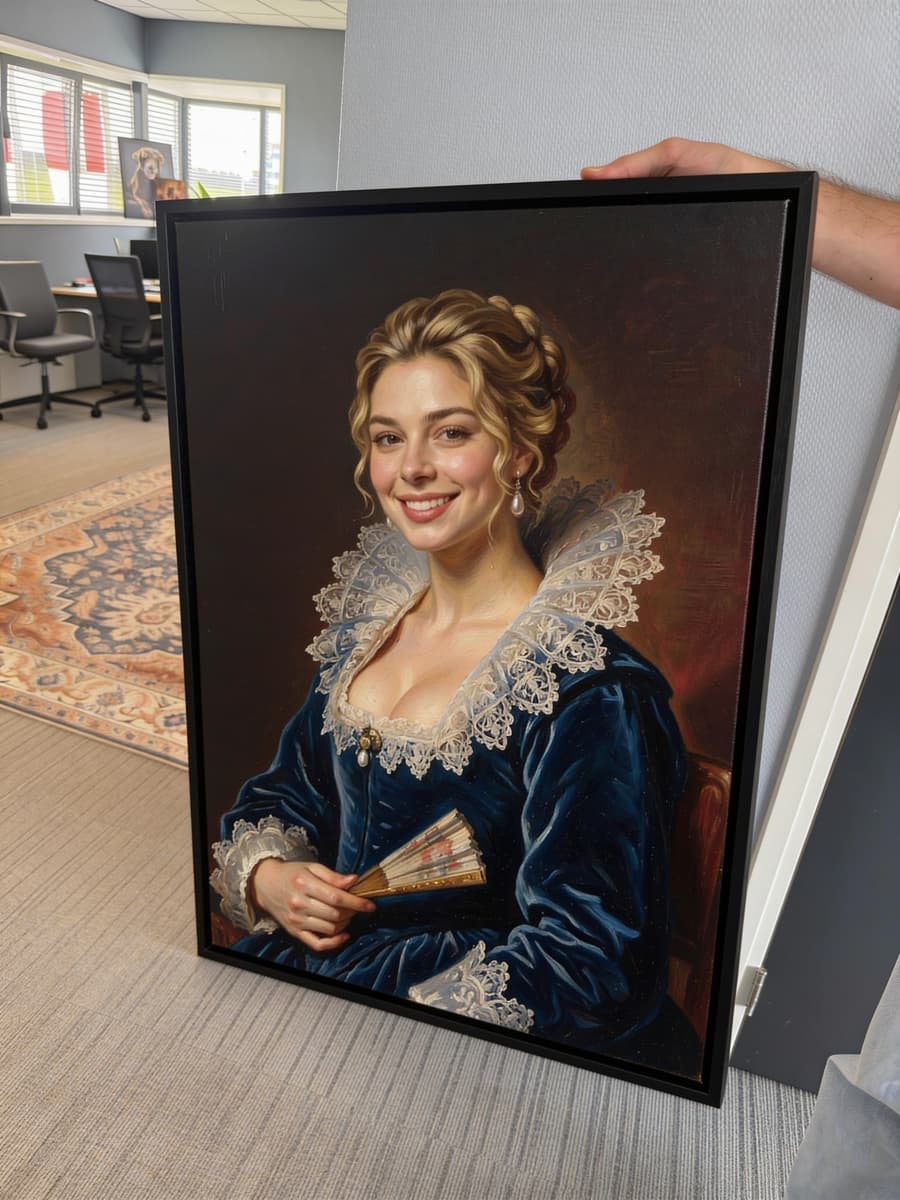 Toile avec caisse américaine